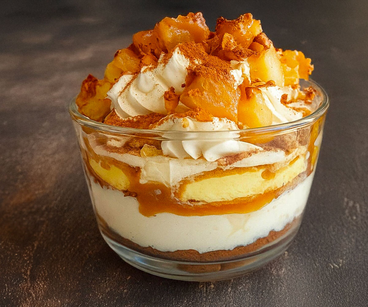 Tiramisu Caramel Beurre Sale et Pommes Poelees