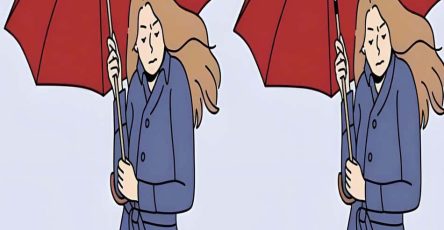 Reperez trois differences entre les photos de la fille au parapluie en 17 secondes