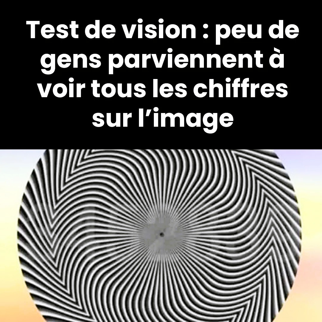 Test de vision peu de gens parviennent a voir tous les chiffres sur limage