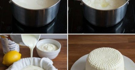 Fromage fait maison avec 1 litre de lait un demi citron et 1 yaourt (1)