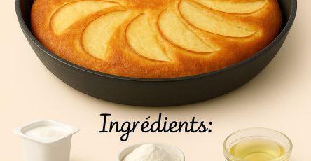 Gateau yaourt pommes a la poele 15 min