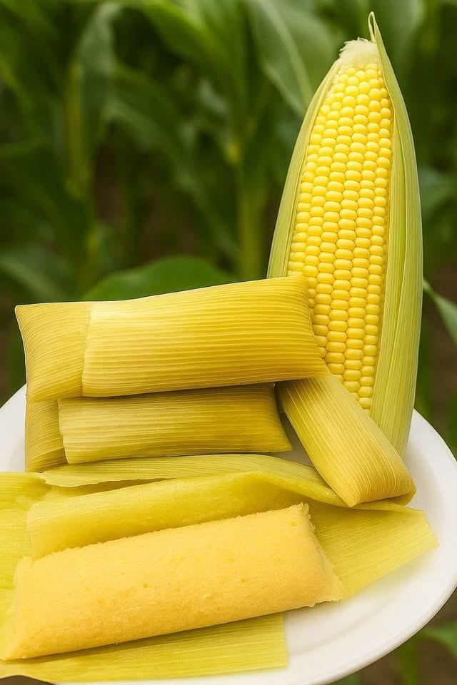 Tamales de elote de dulce