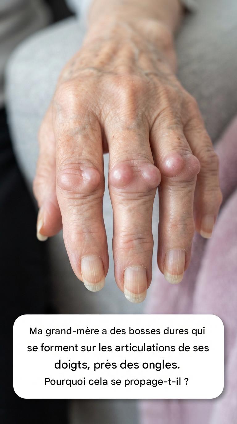 Elderly hand with arthritic nodules 202608031447