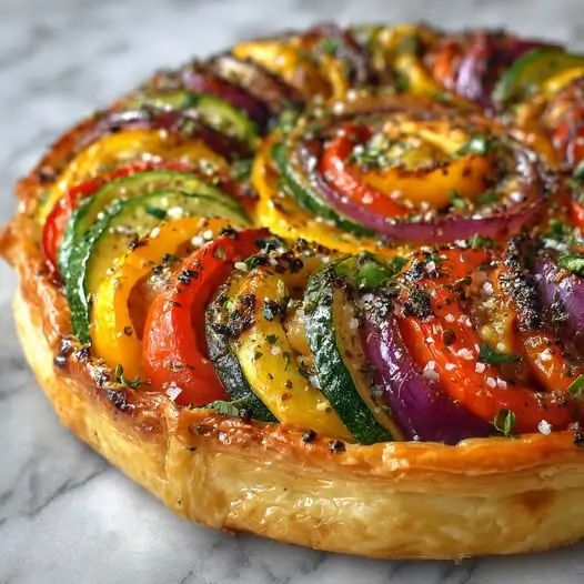 Tarte du Soleil aux Courgettes Tomates Poivrons Facile